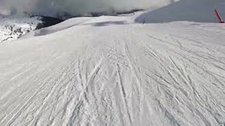 Courchevel morning skiing under the Vizelle gondolas in Feb 2024 [upl. by Recor]