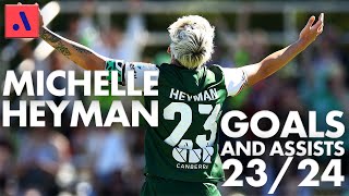 Matildas Olympics Hero Michelle Heyman  Goals And Assists 202324 Season [upl. by Marybelle]