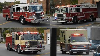 Mount Kisco FD Engine 103 Engine 106 Rescue 15 Utility 13 amp MKVAC 70B2 Responding [upl. by Kcirdnekel]