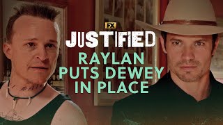 Raylan Puts Dewey in His Place  Scene  Justified  FX [upl. by Sears]