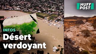 Le Sahara est inondé depuis des semaines et les répercussions sont visibles du ciel [upl. by Mariko]