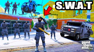 Franklin Upgrade His House To SWAT Headquarters In GTA 5  SHINCHAN and CHOP [upl. by Lezirg]