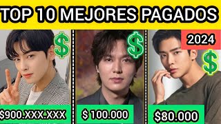 🔴TOP 10 ACTORES COREANOS MEJORES PAGADOS POR EPISODIO💲😨2024 [upl. by Yderf760]