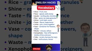 Daily use Important vocabulary words for exam 2024 10 studyhacks123 vocabulary english shorts [upl. by Brost]