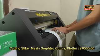 cutting Stiker Mesin Graphtec cutting plotter ce700060 graphtec [upl. by Crista]