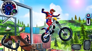 Extreme Dirt Bike Stunt Racing  Trial Mania Motocross Impossible Mega Ramp Racer  Android GamePlay [upl. by Kirima]