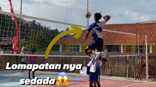 Spike si anak terbang ini sampai mental keluar lapangan 😱 Volleyball Puma Cup maungnyangsang… [upl. by Janet]