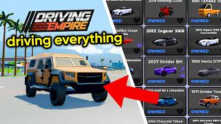 I Drove Everything In Driving Empire [upl. by Regnig]