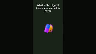 What is the biggest lesson you learned in 2023 fluffyp13zz Alicetheemojicat [upl. by Kcirdaed]