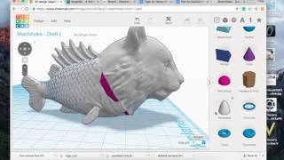 Shachihoko Tutorial  TinkerCAD and SculptGL [upl. by Enitsirk]