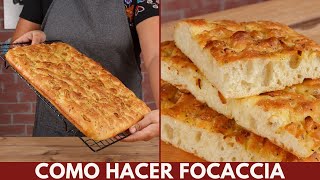 Como hacer focaccia en casa fácil y sin amasar todos pueden prepararla  Katastrofa La Cocina [upl. by Ayom]