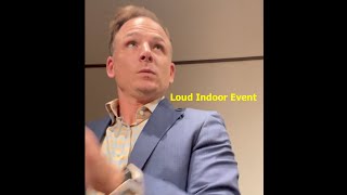 MC provides Comedy relief with loud indoor event [upl. by Erdnua]