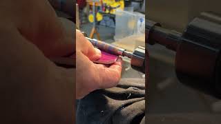 Handcrafting a pen is a labor of love Witness the final sanding and polishing of this pen barrel [upl. by Gwendolin]