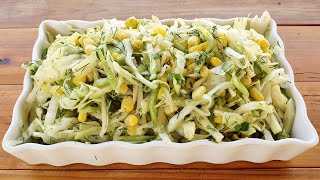 Healthy And Easy Cabbage Salad Recipe  ASMR [upl. by Berkshire]