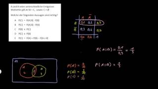 Statistik Wahrscheinlichkeitsrechnung Aufgabe  FernUni Hagen  Wiwi [upl. by Neehar]