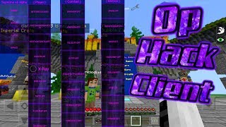 OP HACK CLIENT FOR MCPE 1210 AimAuraBypassSpeed HacksHitboxFly Hacks  Alpha6 Supreme [upl. by Nameerf]