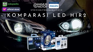 PHILIPS LED  Komparasi LED HIR2 untuk Mobilio  Brio RS dan Yaris Lele [upl. by Sumerlin877]