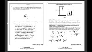 2024 AP Physics 1 FRQ Solutions  Paragraph and Short Answer Questions 1 4 5 [upl. by Ahseid27]