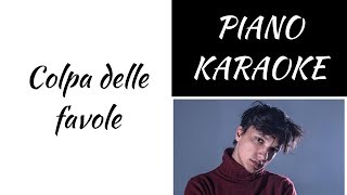 Colpa delle favole  Ultimo  Piano Karaoke [upl. by Netram529]