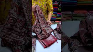 Mangalagiri Pattu sarees with kalamkari print  CNR Handlooms [upl. by Areval]