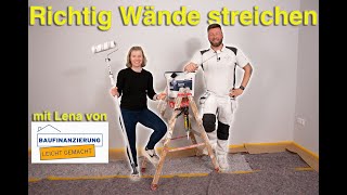 Wände richtig streichen 👨🏼‍🎨 [upl. by Retsim381]