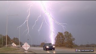 Lightning barrage hail amp tornado from November supercell  St Louis area [upl. by Enileda]