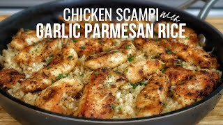 Garlic Parmesan Rice Takes This Chicken Scampi to the NEXT LEVEL [upl. by Anilek]