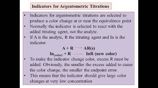 BCUMSc CHEMISTRY I SEM Precipitation TitrationArgentometric Titrations Definition ExRequiremen [upl. by Peyter216]