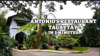 Antonios Restaurant Tagaytay in 3 minutes [upl. by Ayam913]