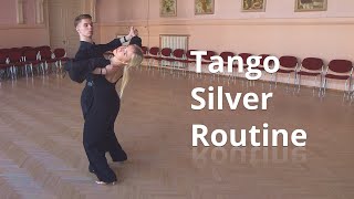 Tango Silver Level Choreography  Outside Swivel Progressive Side Step Reverse Turn [upl. by Akiram50]