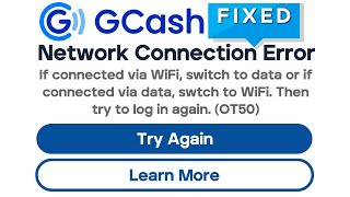 How to solve GCash Network Connection Error if connected via WIFI switch to data gcash [upl. by Moraj903]