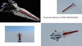 Minecraft BedrockMCPE Venator Class STAR DESTROYER with INTERIOR  World Download [upl. by Cardie]