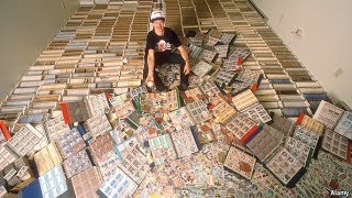 Mans Baseball Card Collection Earns Guinness Record [upl. by Rawdon240]