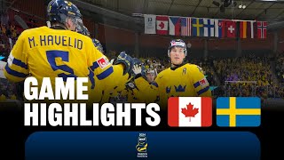 Highlights Canada vs Sweden  2024 WorldJuniors [upl. by Parhe]