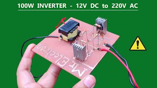 12V DC to 220V AC Converter 100W Inverter  School Project Idea 2022 [upl. by Annabel]