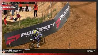 Rossi vs Bonacorsi vs Karssemakers  EMX250 Race 2  MXGP of Portugal 2023 MXGP Motocross [upl. by Virgel34]