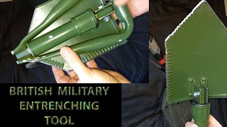 British Military NATO Entrenching Tool ETool folding small shovel  spade good for survival use [upl. by Goda]