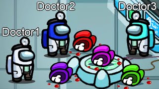 Doctors in MedBay Challenge on AMONG US [upl. by Aridatha295]