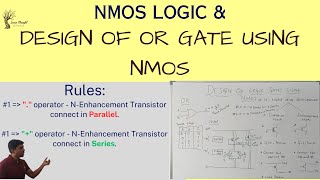 Design of OR gate using NMOS Logic  VLSI Design  S VIJAY MURUGAN  Learn Thought [upl. by Merv]