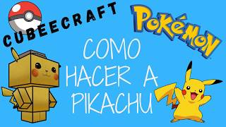 Como Hacer a Pikachu  Cubeecraft  personaje de Pokemon 😃 Papercraft [upl. by Filippo]