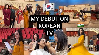 🇰🇷MY DEBUT ON KOREAN NATIONAL TV 📺 Indian girl in Korea 🇮🇳❤️ [upl. by Igor313]