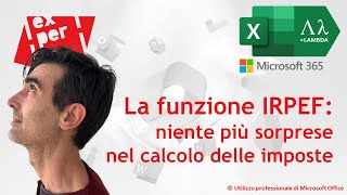 EXCEL 365 – TRUCCHI E SEGRETI 💸 La funzione IRPEF niente più sorprese nel calcolo delle imposte [upl. by Nyasuh594]