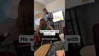 Teacher slaps student back after she slapped him 😤👏 shorts viral trending popular teacher [upl. by Nylaf571]