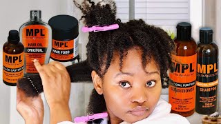 MPL hair products review  Cheap natural hair products for fast hair growth wash day  Tsholo Phoka [upl. by Joli]