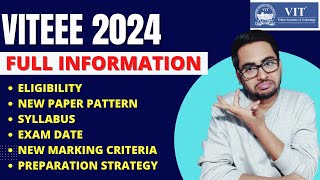 VITEEE Exam Information 2024  Eligibility Exam Pattern Date Syllabus  VITEEE 2024 Form Fill up [upl. by Moersch]