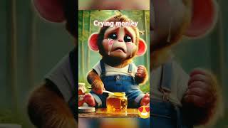 Monkey eating honey funny entertainment cute laugh [upl. by Linders]