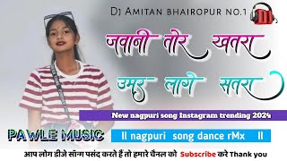 🌿jawani tor khatra Umar lage 17💫mew theth Nagpuri song Instagram trending 2024💯dj Amitan bhairopur 💞 [upl. by Dnomasor]