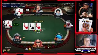 Playing Poker Tournament 20k freeroll trying to buildup bankroll riskfree [upl. by Mad]