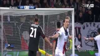 Amazing GOAL by Zlatan Ibrahimovic vs Bayer Leverkusen  UCL 18022014 [upl. by Sandro771]