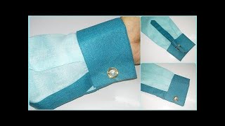 How to sew cufflink sleeves on a senator shirt step by step 2021 [upl. by Ravens]